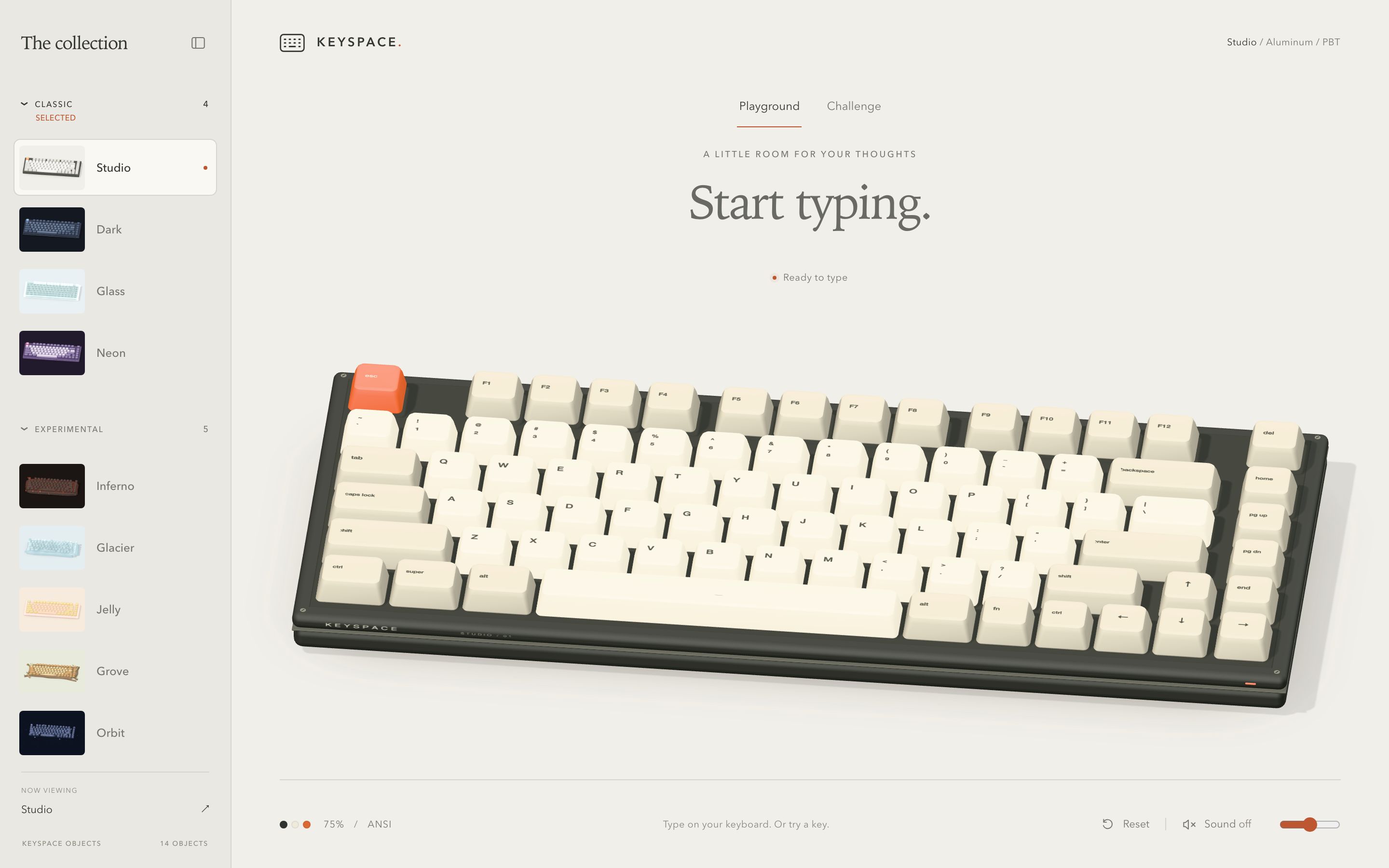 KEYSPACE 데스크톱 화면