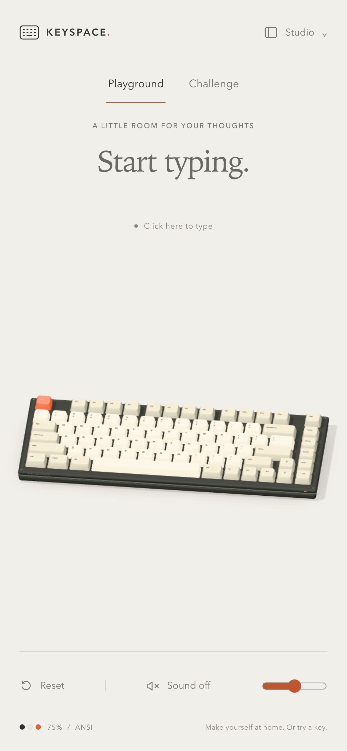 KEYSPACE 모바일 화면